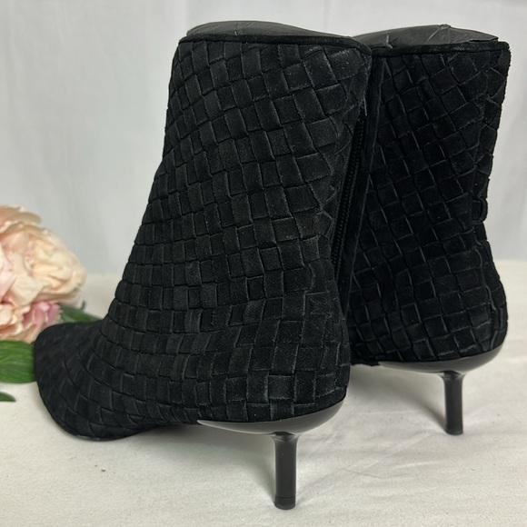 NWOB Rag & Bone Rio Black Woven Suede Leather Zip Mid Ankle Boot Size 39.5 - Picture 5 of 8